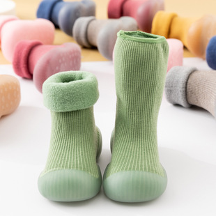 Autumn and winter baby floor socks floor shoes baby shoes and socks toddler indoor children thick bottom cool soft bottom velvet warm