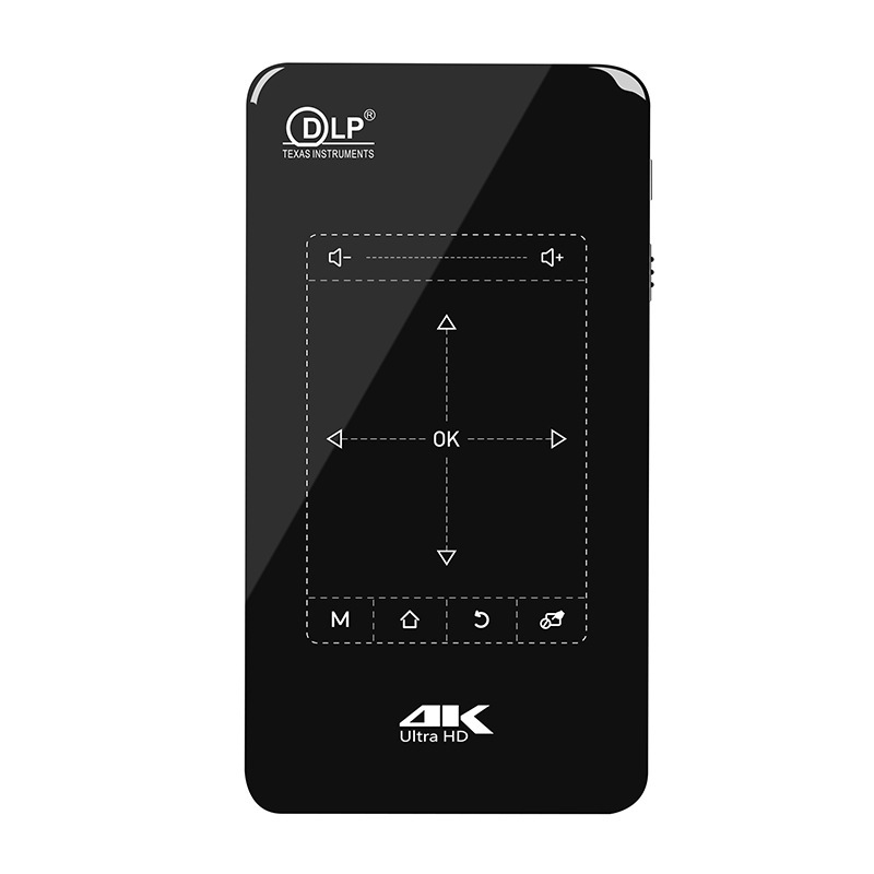 16GB 内蔵バッテリー DLP 3D ホーム エンターテイメント 4K Android スマート ミニ プロジェクター|undefined