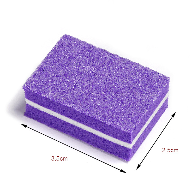 Cross-border supply of Mini small square sponge file high elastic sponge sponge nail file polished small tofu color