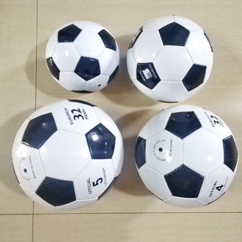 Factory wholesale spot Black and White 2 3 4 5 machine sewing PVC football campus primary and secondary school students training competition