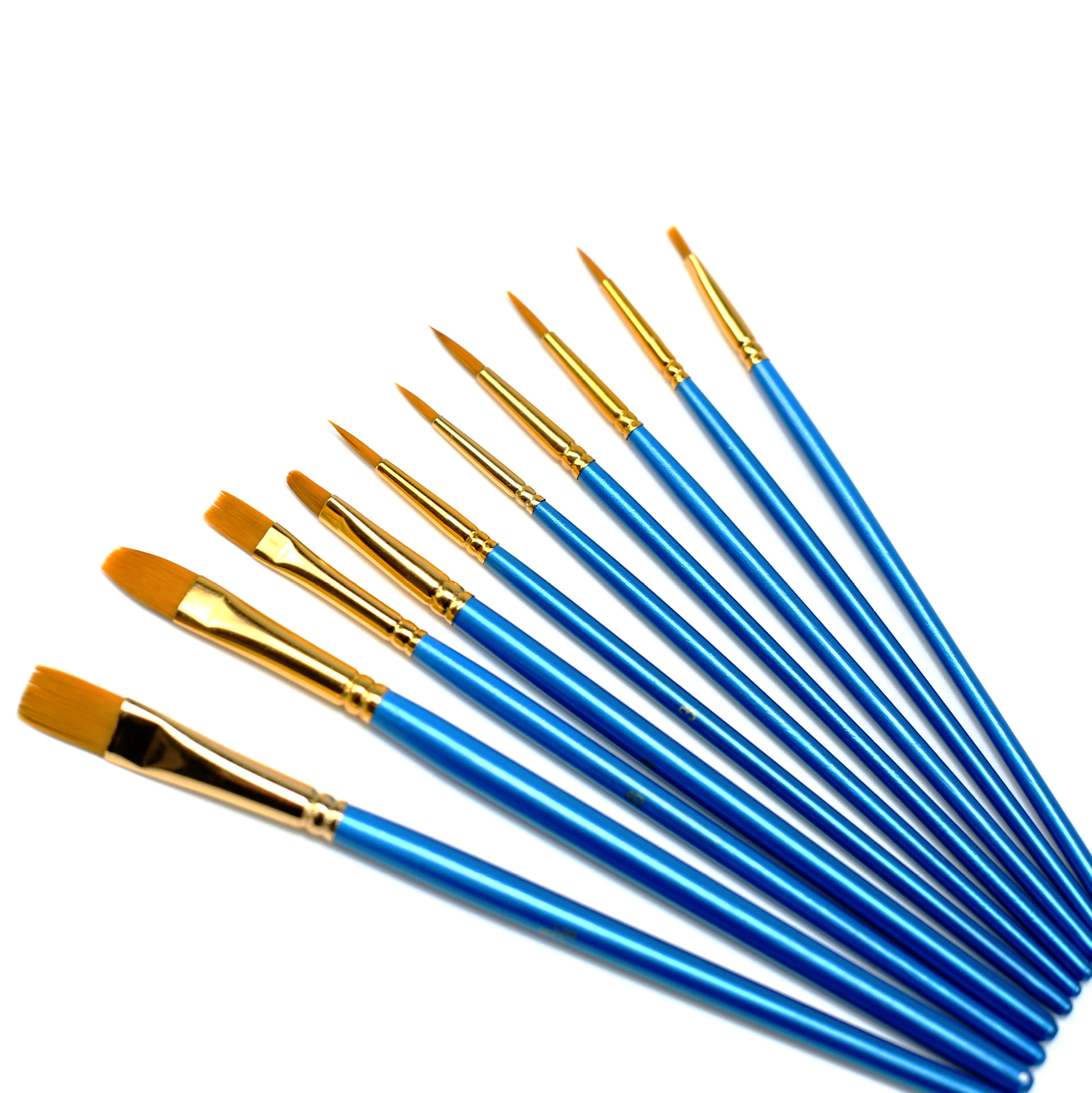 Amazon 10 Pack Water Painting Brushes Nylon Hair Propylene Oil Painting Gouhui Pen Art Gouache Pink Brush Set