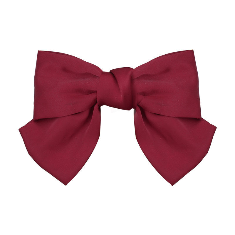 Big Bow Hairpin Wine Red Japanese Korean Academy Satin Korean lolita Spring Clip Hair Accessories Hairpin
