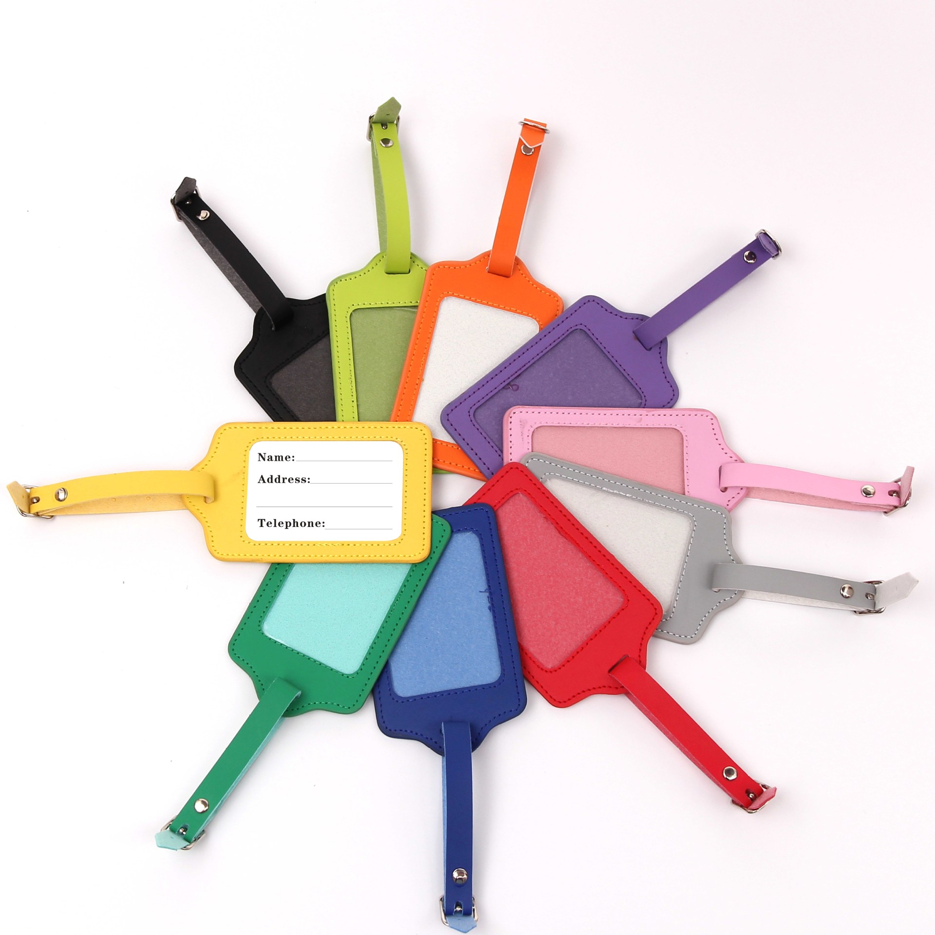 Color consignment luggage tag tag personalized fashion leather boarding tag aircraft tag logo printing