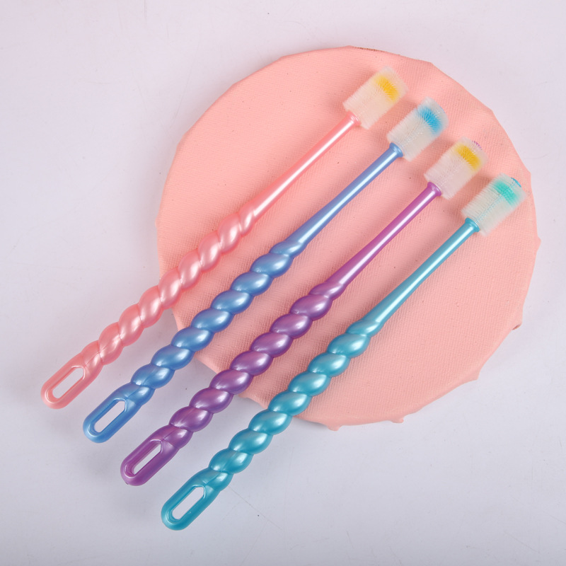 Nano soft bristle toothbrush children 360 degrees rotating soft bristle toothbrush care teeth do not hurt gum nipple toothbrush