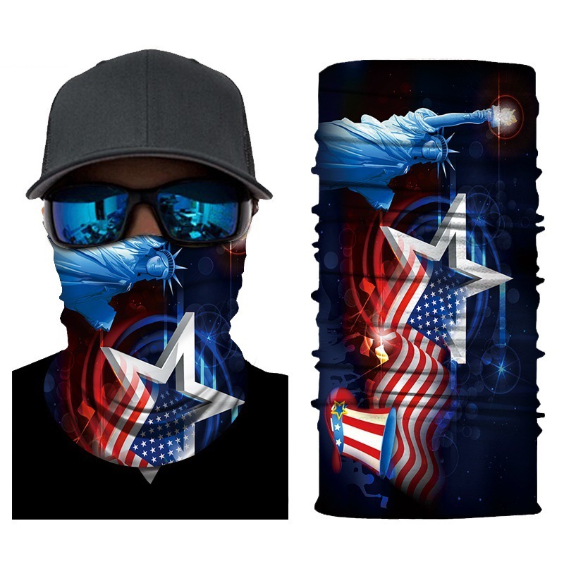 3D print clown skull Magic Turban riding fishing black python camouflage face mask men's and women's mask