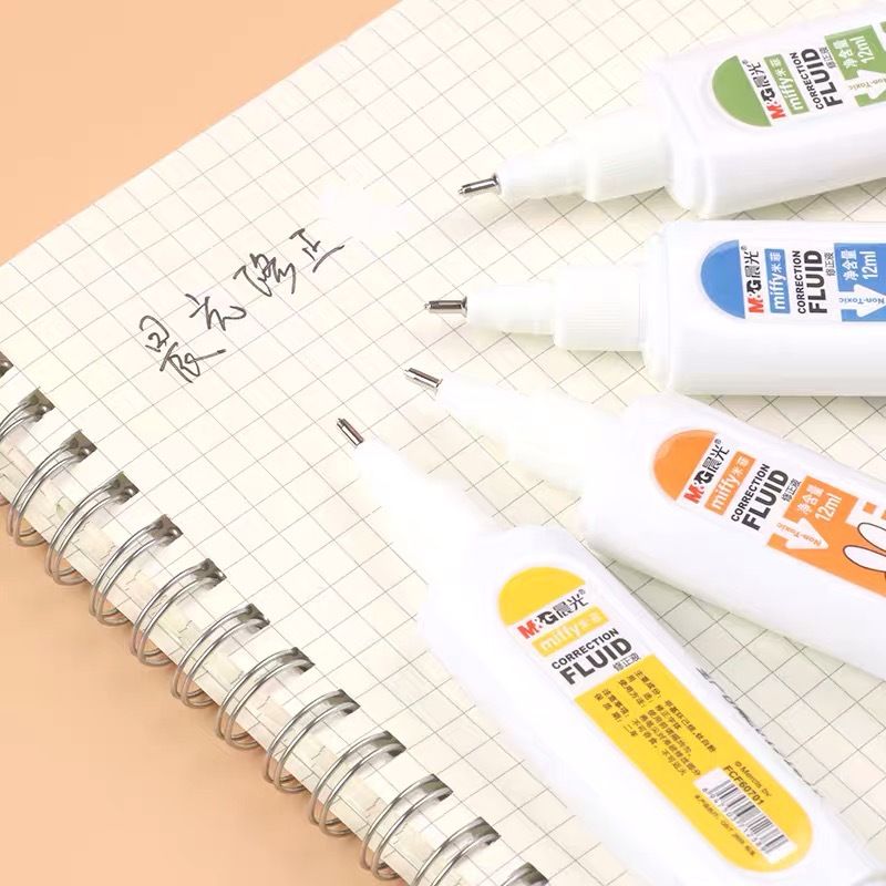Chenguang MF6001 Correction Fluid Miffy Correction Fluid White 12ml Student Office Error Correction Pen Large Capacity Correction Fluid