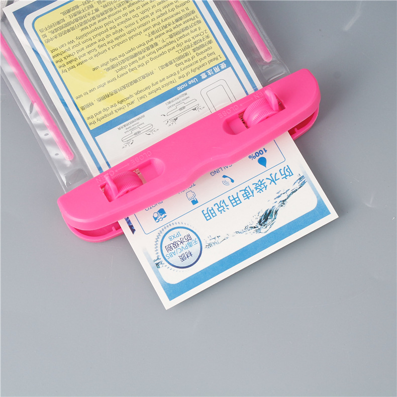 Transparent Touch Screen Mobile Phone Case Outdoor Hot Spring Swimming Diving Luminous Waterproof Case PVC Fluorescent Mobile Phone Waterproof Bag