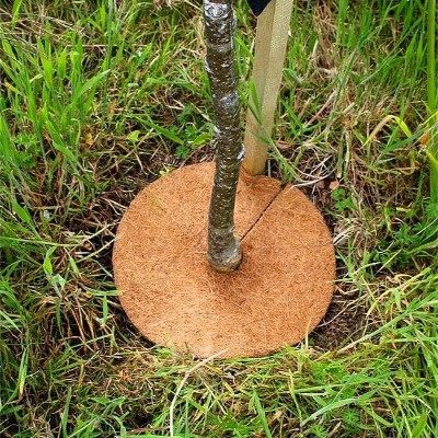 Needle Punched Round Brown Film Flower Pot Shade Mat Tree Fence Mat Anti-Grass Mat Flower Pot Dust-proof Decorative Mat