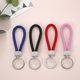 Spot creative woven leather rope keychain pu leather rope car pendant key chain to push small gift manufacturers wholesale