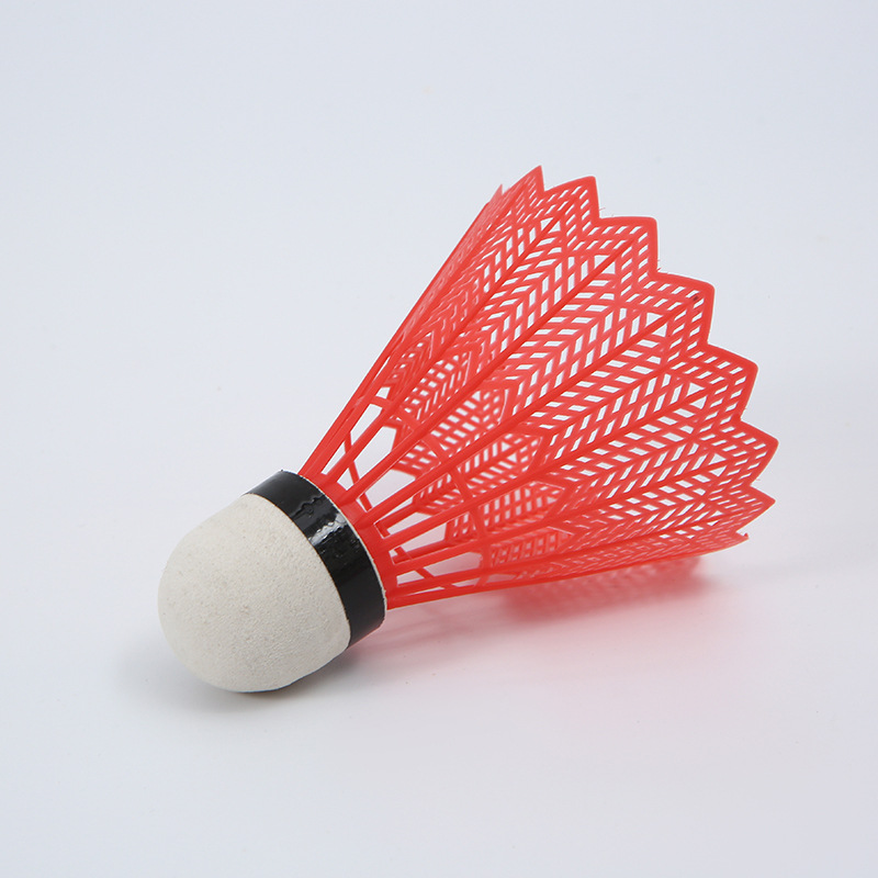In stock supply windproof and durable badminton 6 PCs nylon student plastic color training badminton durable