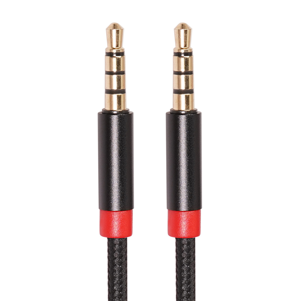 All copper four-level plug support microphone 3.5mm public-to-public audio cable support mobile phone sound card 4 audio cable