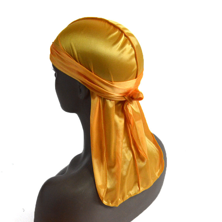 Amazon Лидер продаж Имитация шелка Пиратская шляпа с длинным хвостом SILKY Durag Эластичный платок с принтом