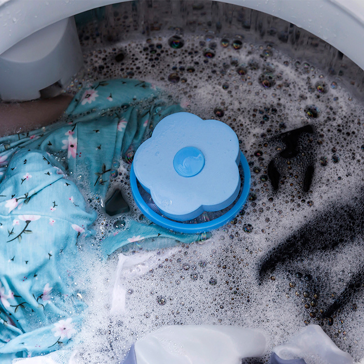 Plum Blossom Washing Machine Hair Removal Filter Net Bag Laundry Bag Hair Filter Hair Suction Hair Removal Ball Hair Removal Service