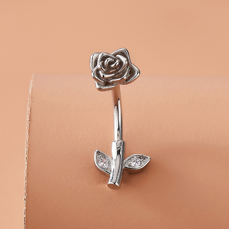 Europe and the United States cross-border source ebay Amazon sexy cute rose leaf navel ring human body puncture navel nail