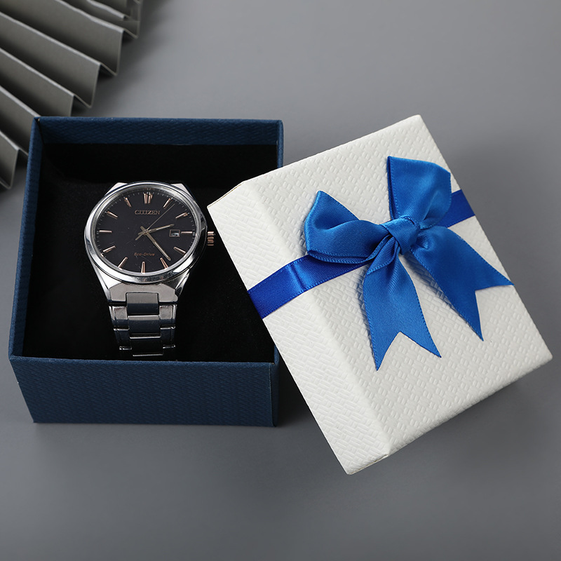 Bowknot Gift Box Heaven and Earth Cover Gift Box Watch Earrings Jewelry Packaging Box Paper Gift Box Jewelry Box Customization