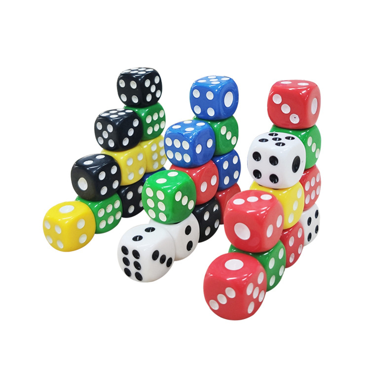 High Quality Dice Rounded Color Points Sieve Dice Cup Color Grain Mahjong Shake Bar ktv Supplies 14mm