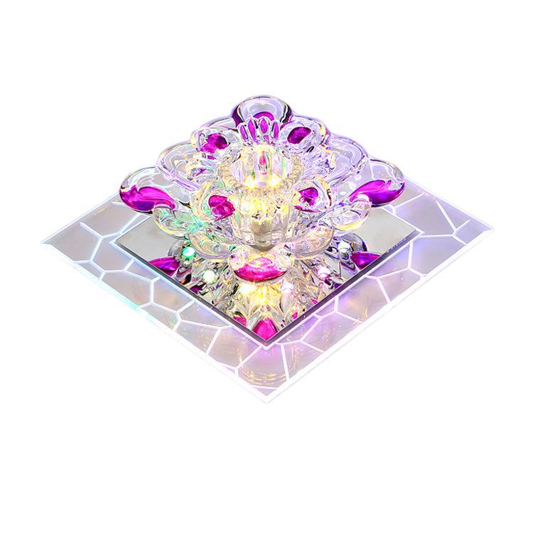 Wholesale Living Room Light Modern Simple Square Aisle Light Crystal Corridor Light Balcony Entrance Light led Spotlight Creative