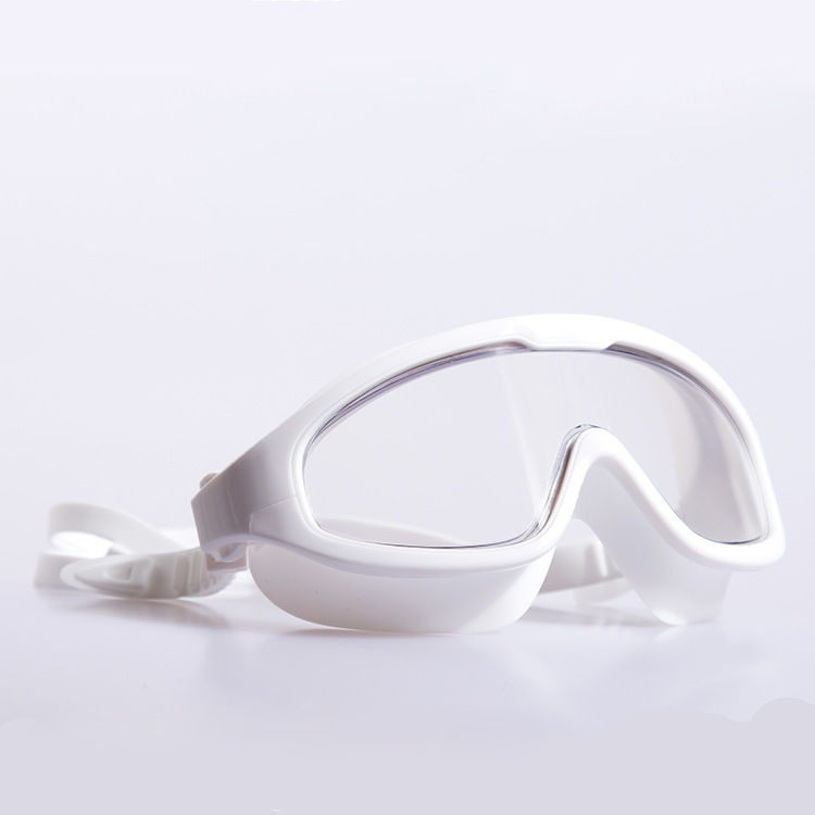 HD new goggles flat/myopia waterproof anti-fog adult unisex large frame swimming glasses spot