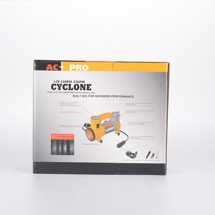 Car metal air pump with light inflator with light lighting with tire pressure gauge car tire inflator