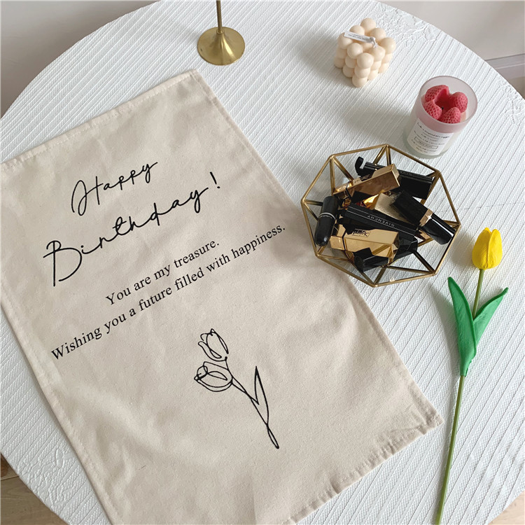 ins Korean style Tulip hanging cloth simple chic napkin background cloth