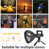 New P70 strong light searchlight outdoor multi-function Lighting LED flashlight long-range waterproof rechargeable portable lamp