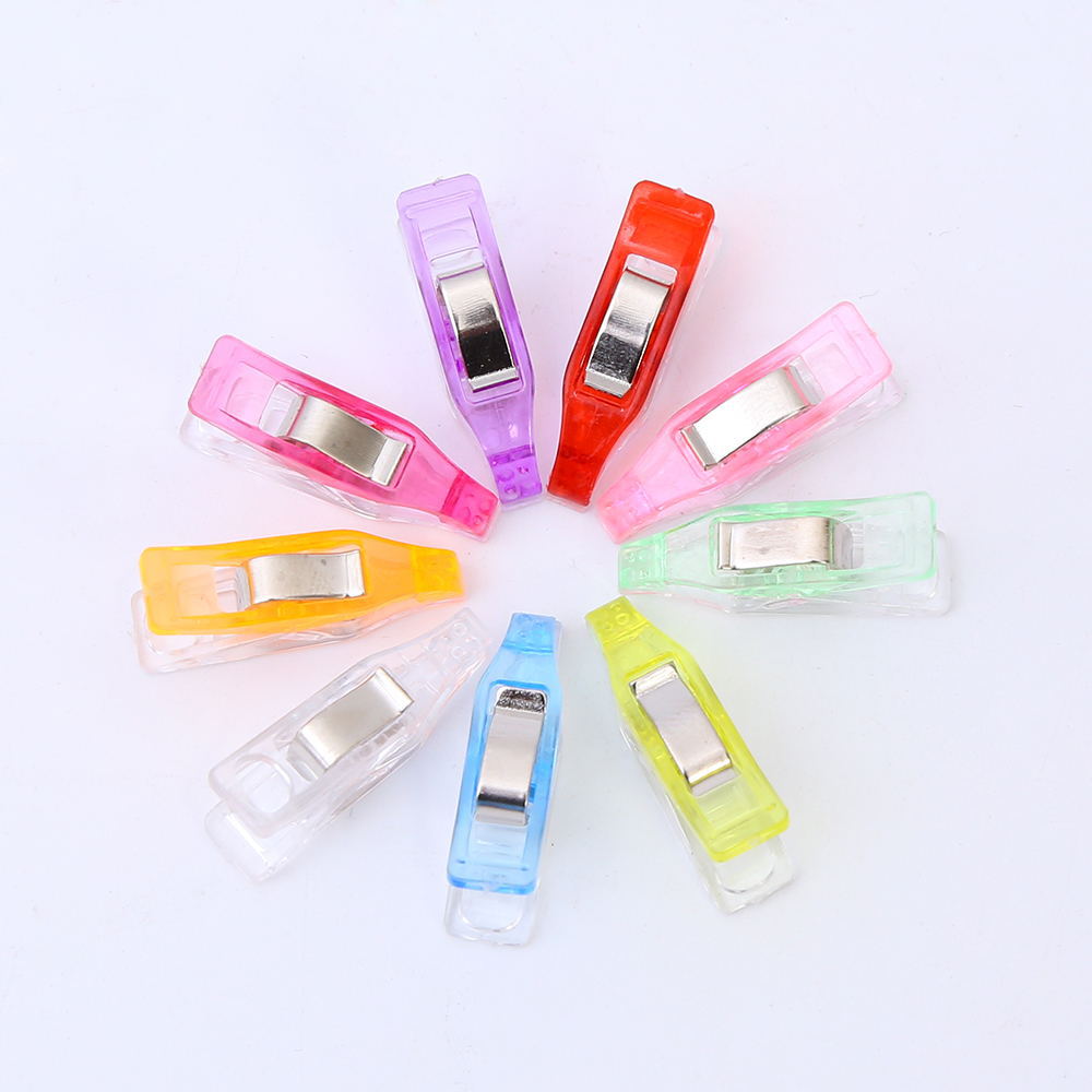 Cross-border exclusive for axe patchwork sewing pointed white red edge 2.7*0.7*1.5 fixed color plastic clip