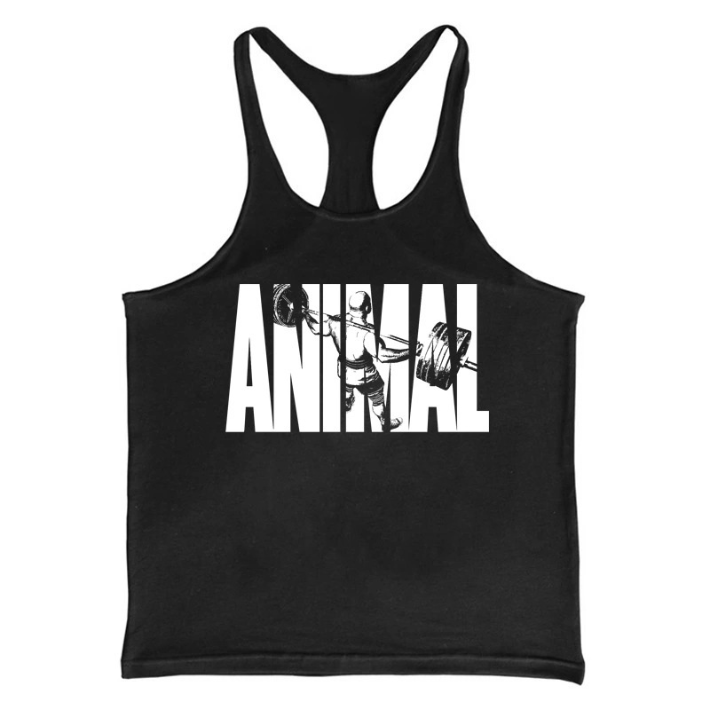 Fitness Vest Men's Loose Training Muscle I-shaped Sling Cotton Sports Muscle-shaped Letter Body-building Thin Belt Trendy Style