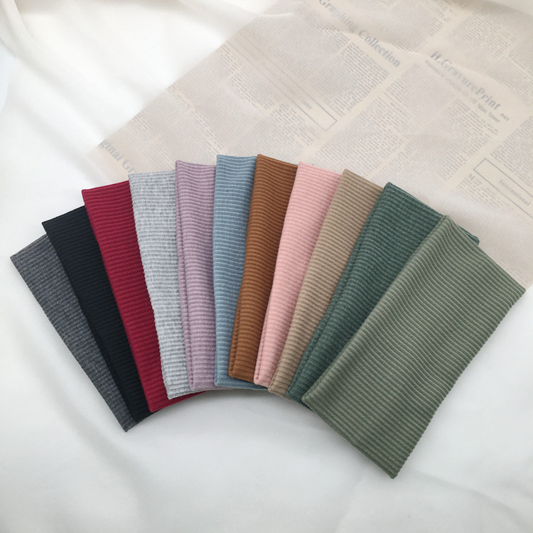 2023 New Women's Solid Color Knitted Hair Band Hair Band Korean Sports Casual Headband Cross-border Hot Selling Hair Accessories
