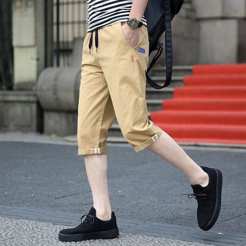 Men's Sports Casual Pants 2020 Summer New Fashion Trendy Men's Pants Breathable Cotton Capri Pants Men's Pants