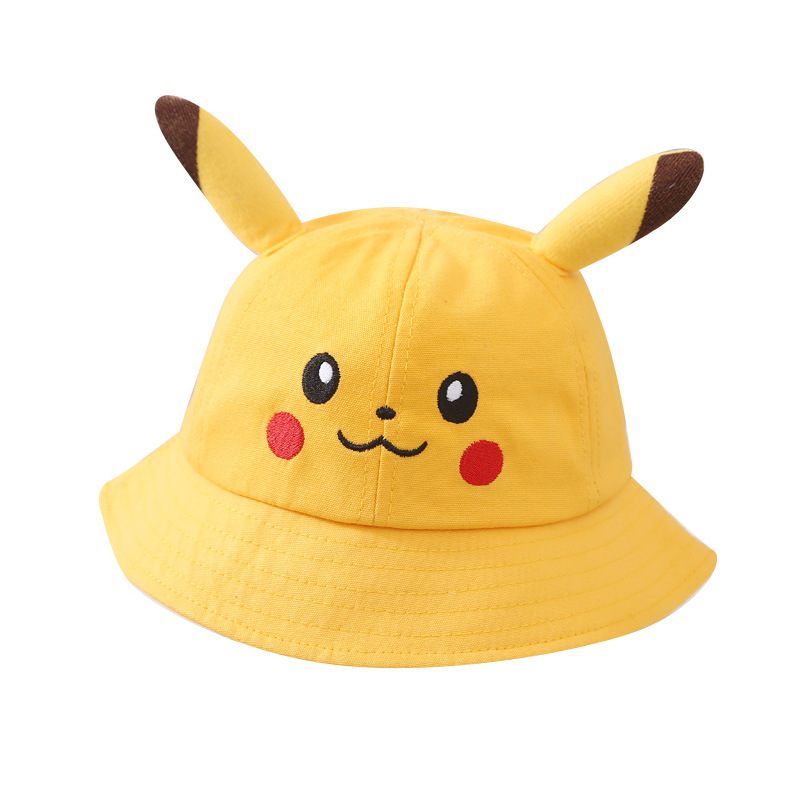 Children's Hat Cartoon Thin Fisherman Hat for Boys and Girls Baby Sunshade Spring and Autumn Cute Pikachu Basin Hat DH207610