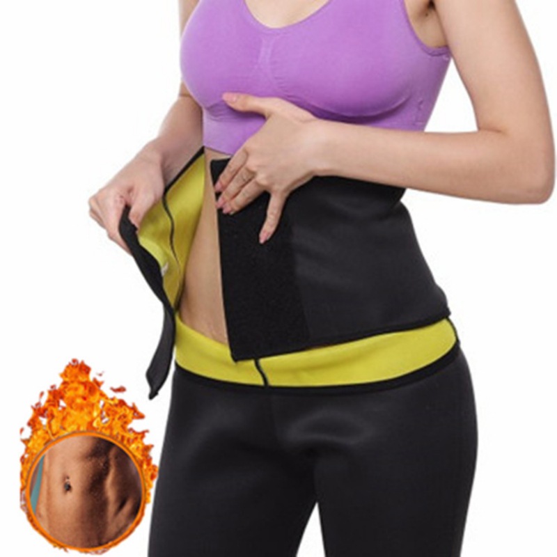 European and American sweat men's and women's belly belt postpartum girdle fitness waist support sweat waist sealing adjustable corset underwear