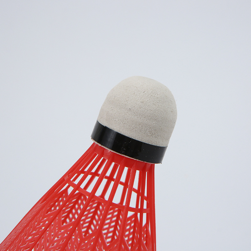 In stock supply windproof and durable badminton 6 PCs nylon student plastic color training badminton durable