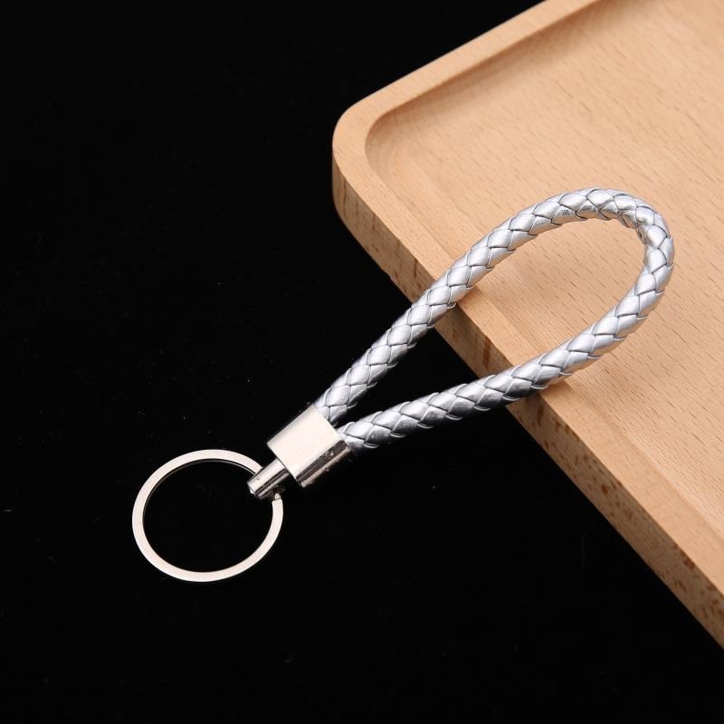 Creative woven leather rope key chain leather key rope accessories couple car pendant activities small gifts wholesale