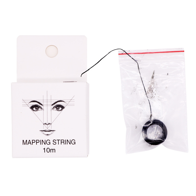 Tattoo eyebrow line with ink semi-permanent makeup microblade pre-inked eyebrow pencil marking line MAPPING STRING