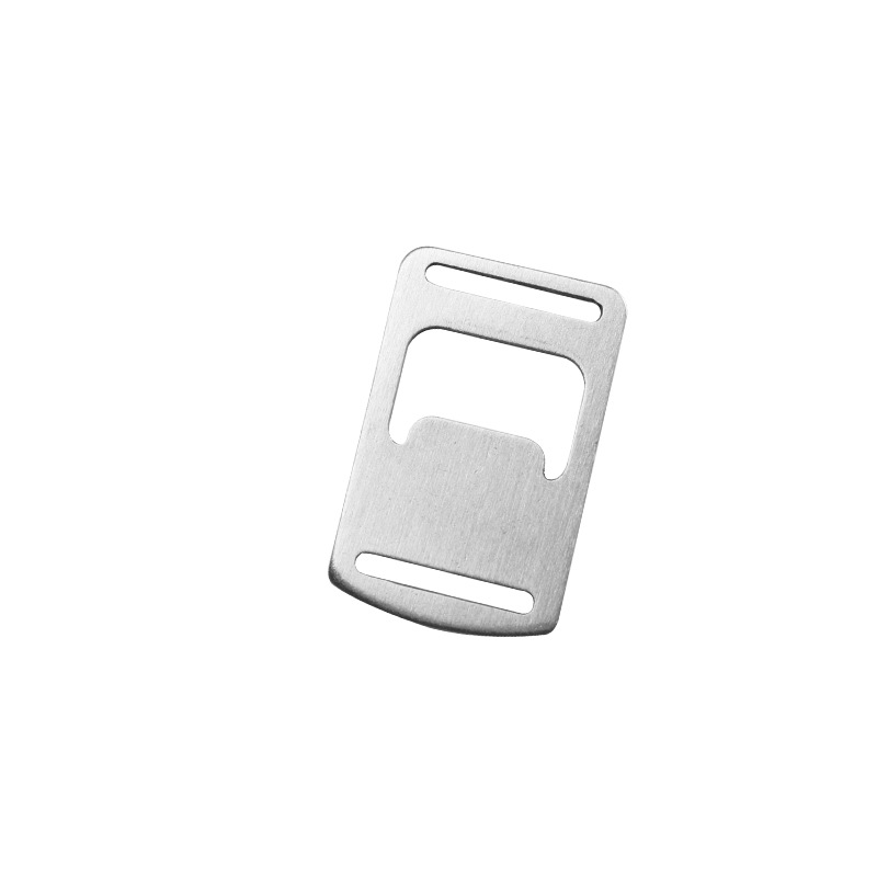 Ribbon bottle opener stainless steel card bottle opener outdoor backpack ribbon buckle lanyard bottle opener travel bag accessories