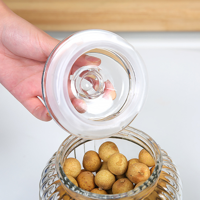 Glass Bottle Sealed Jar with Lid Household Pickles Jar Tea Jar Thickened Pickled Vegetable Jar Food Storage Jar