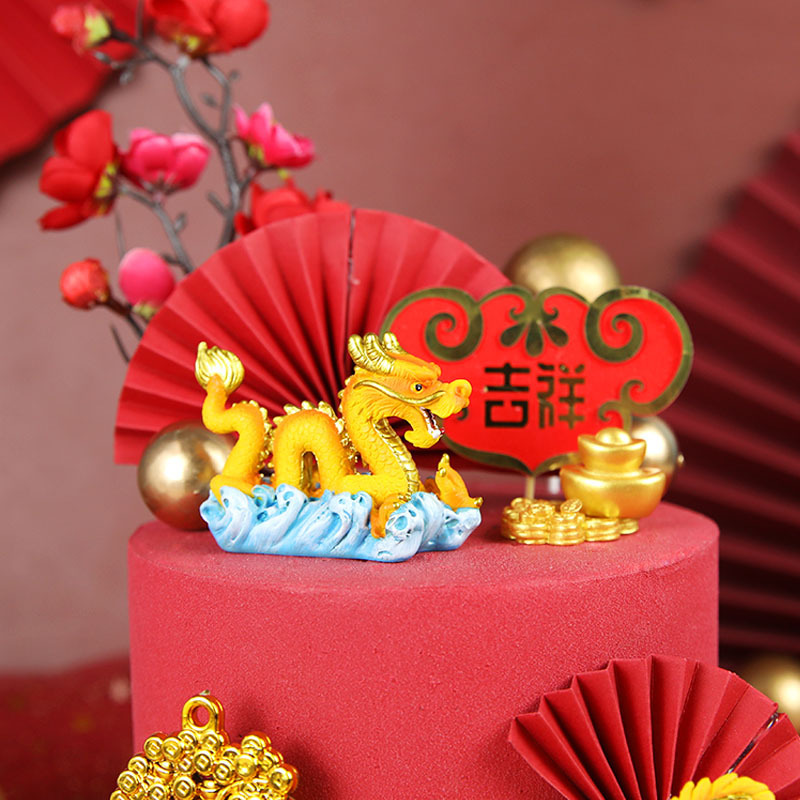 龍鳳呈祥樹脂置物焙煎ケーキ装飾祝寿新年祝日装飾甜品台古風装飾|undefined
