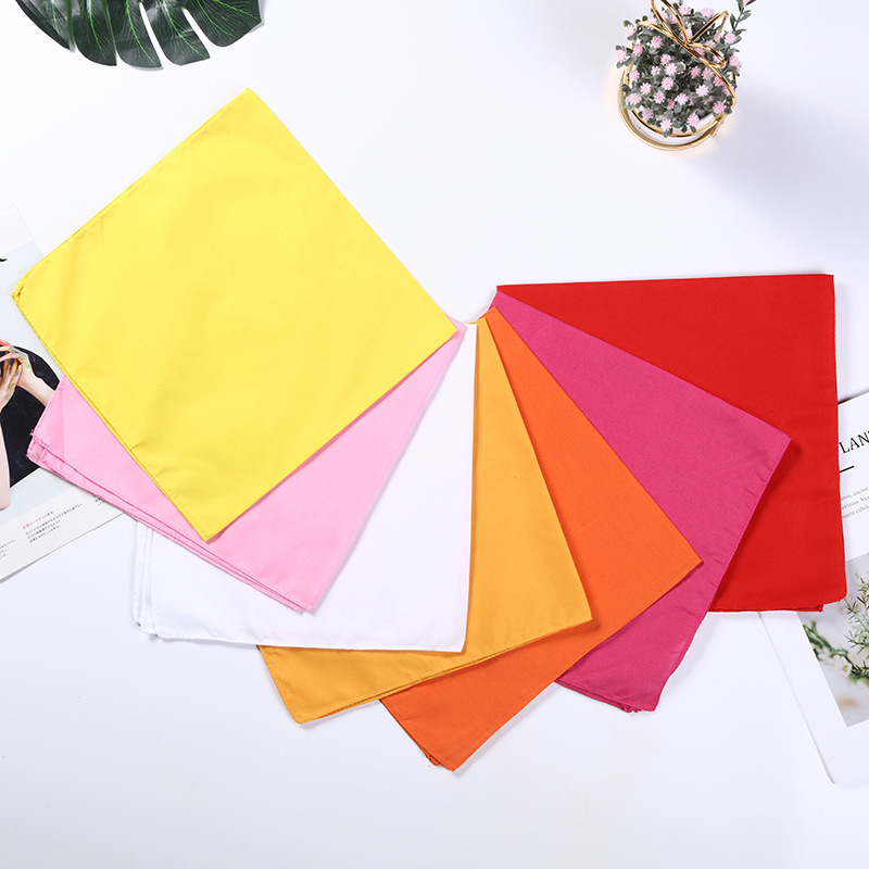 Factory direct supply new solid color sweat-absorbent headscarf spot sports breathable outdoor riding sweat towel men's and women's fashion square towel