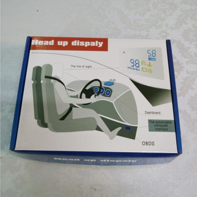 HUD head-up display Car OBD2 Universal HD head-up speed meter W02 car display Shenzhen manufacturer