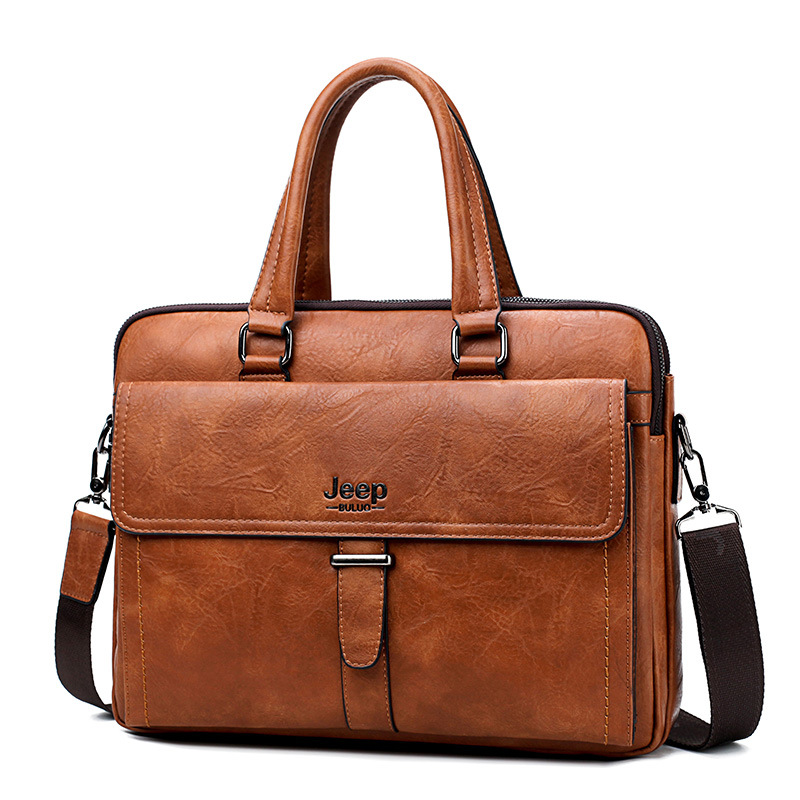 Business handbag men's New 2023 Summer Jeep shoulder crossbody bag live popular large capacity computer bag