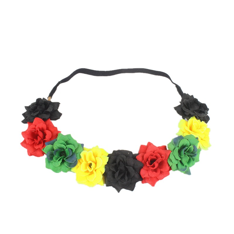 New European and American Seaside Vacation Hair Accessories Halloween Party Garland Gold Silver Flower Headwear Hair Band Women