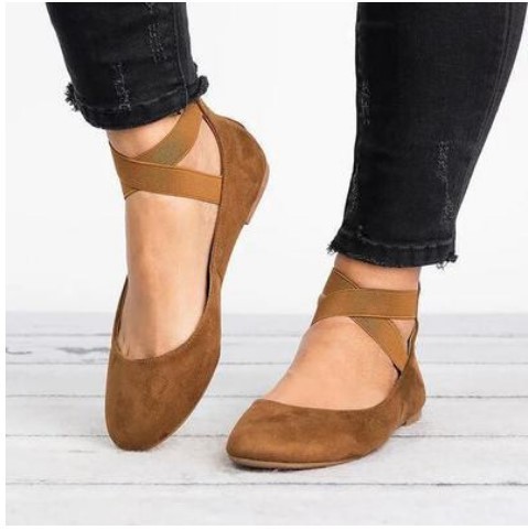 wish Autumn Retro Large Size New Style Moms Shoes Flat Heeled Single-layer Shoes Shallow Mouth Loosen Strap Round Toe Women's Shoes