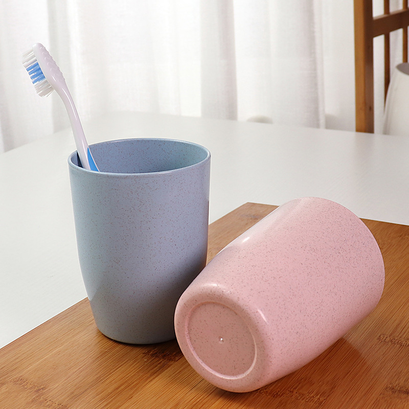 メーカー直販歯ブラシカップ小麦わらうがいカップ家庭用プラスチック歯ブラシカップ印刷ロゴ広告宣伝コップ|undefined