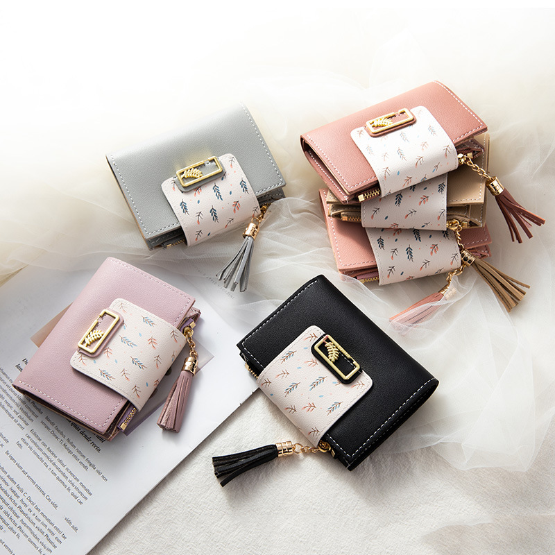 Women's Wallet Simple ins Cute Japanese Girl's Heart All-Match Small and Atmospheric Ultra-Thin Card Bag Wallet All-in-One Bag for Women