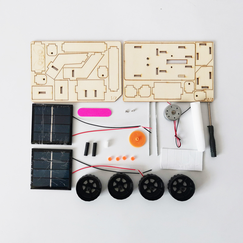Children's Technology diy handmade small production moon exploration car solar toy car physical model scientific experiment