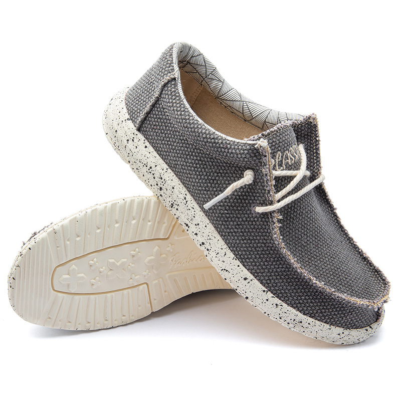 Foreign Trade Large Size Canvas Shoes Summer Extra Large Size Men's Shoes Men's Casual Men's Shoes British Driving Single Shoes Men