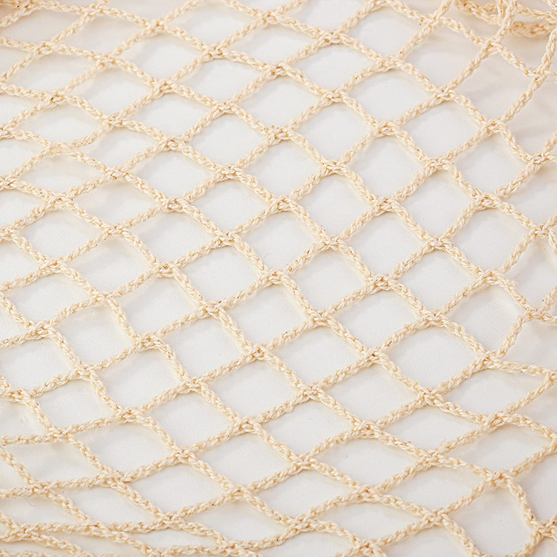 Amazon Hot Sale Pure Cotton Mesh Bag Portable Cotton Bag Cotton Mesh Bag Supermarket Vegetable Fruit Net Pocket Shopping Bag