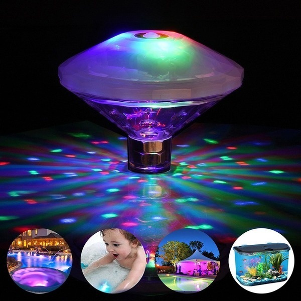 Luminous pool light LED bathtub bath light waterproof projection water floating fish tank fountain diving Light Stage Light