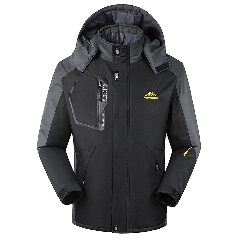 1688 Couple's Autumn and Winter Clothes Men's Outdoor Charge Clothes Men's Large Size Thickened Fleece-Lined Windproof Mountaineering Jacket for Men