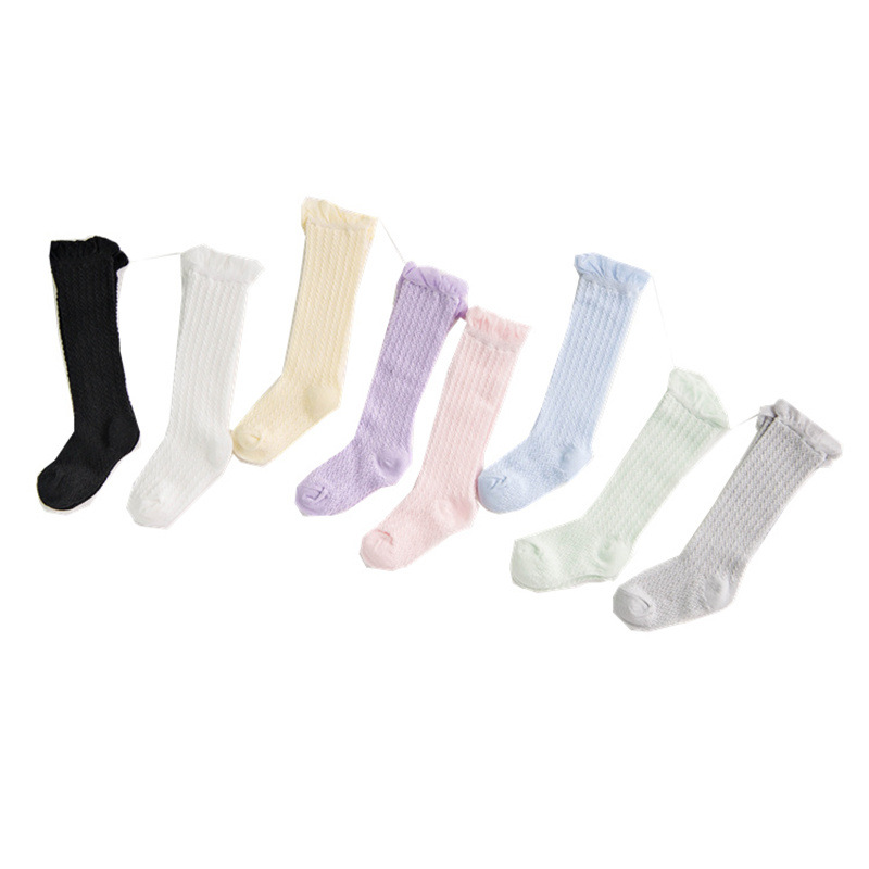 Summer mesh breathable baby socks knee air conditioning mosquito socks 0-1-2-3 years old children high tube baby stockings
